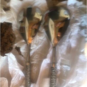 Pottery Barn silver beaded NWT spoon fork serving pieces